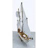 Barco Veleiro Escuna de Madeira Branco 50 Cm - 51x51cm - 7