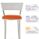 Ver imagem 3 de Banqueta Bistro para Bar, Cozinha, Balcão em Alumínio e Fibra Tc Zanutto 5 Unidades Marmore