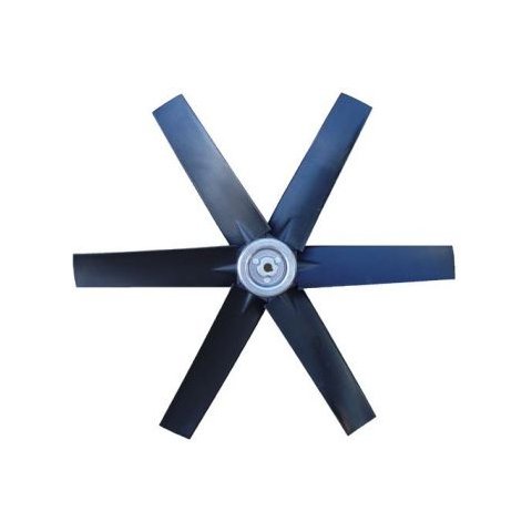 Hélice para Exaustor Diam. 450mm c/6 Pás em Nylon Preto 40° - 19mm - B
