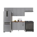 Ver imagem 2 de Armário Cozinha Modulada Completa Americana 100% MDF 280cm Provence Multimóveis Crink-CPL015 Cinza