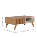 Ver imagem 6 de Rack Bancada Yara com Mesa de Centro Jeri Freijó Off White - Colibri