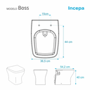Ver imagem 2 de Tampa De Vaso Sanitário Laqueado Boss Branco Incepa