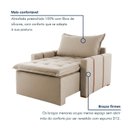 Ver imagem 5 de Poltrona do Papai Retrátil Base Madeira Maciça Paris