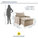 Ver imagem 3 de Poltrona do Papai Retrátil Base Madeira Maciça Paris