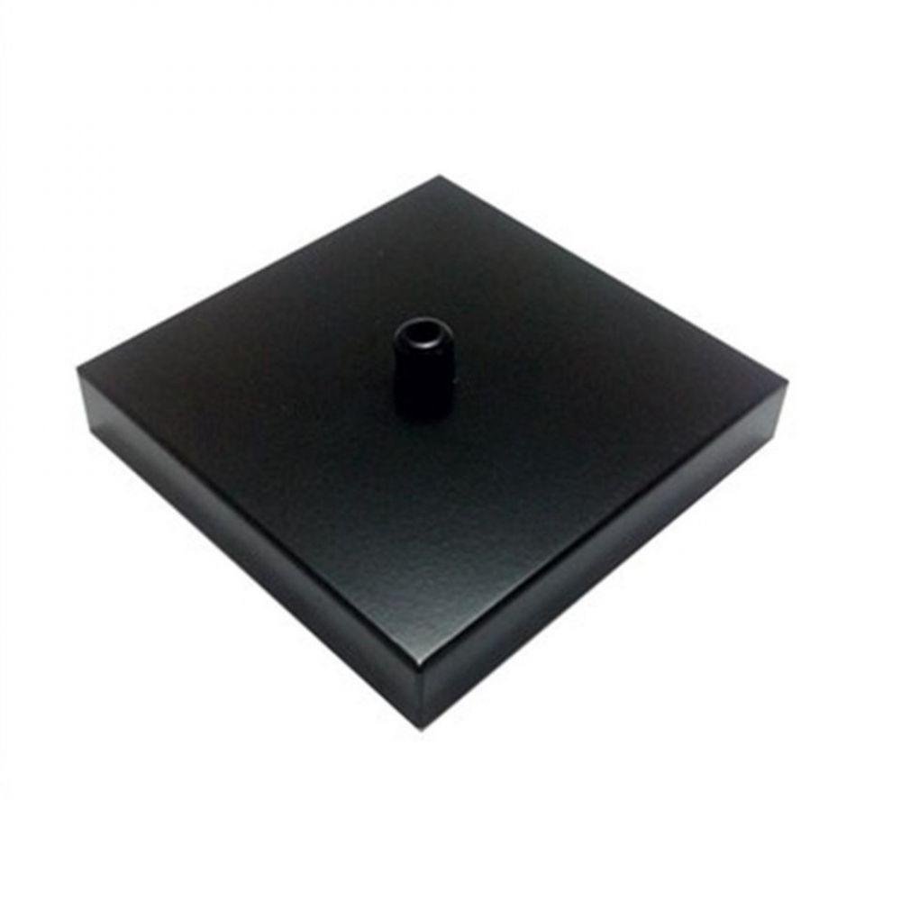 Kit 5 Canopla Lustre Pendente Quadrado 12x12x2cm Preto