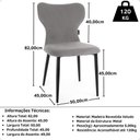Ver mais imagens de Conjunto Mesa de Jantar Redonda Talia Amadeirada Branca 100cm com 4 Cadeiras Estofadas Jacobsen -