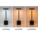 Ver imagem 4 de Luminária de Mesa Led sem Fio Recarregável Metal Cozy – Design Moderno e Controle Touch