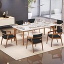 Ver mais imagens de Kit 06 Cadeiras para Sala de Jantar Estar Living Giorgia B04 Suede Preto