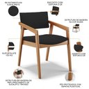 Ver imagem 6 de Kit 06 Cadeiras para Sala de Jantar Estar Living Giorgia B04 Suede Preto