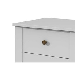 Mesa Cabeceira Infantil Maggiore C/ 3 Gavetas Amendoa/off White - Lopas - 5