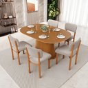 Ver imagem 3 de Kit 05 Cadeiras para Sala de Jantar Cozinha Living Estofada Dara L02 Bouclê Creme - Lyam Decor