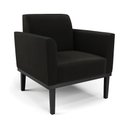 Ver imagem 3 de Sofá Namoradeira com Poltrona Base de Madeira Fixa Preto Marisa Suede D03 - D’Rossi