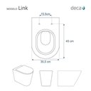 Ver imagem 3 de Assento Sanitário Poliéster Luxo Link LK Ebano Fosco para vaso Deca com Ferragem Dourada