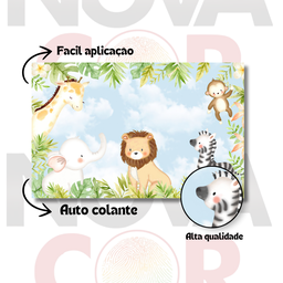 Papel de Parede Infantil Animais Safari 1m² - 2