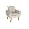 Poltrona Decorativa Opala Suede Bege Su Decor - 1