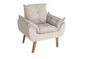 Ver imagem 1 de Poltrona Decorativa Opala Suede Bege Su Decor