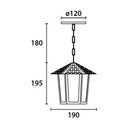Ver imagem 2 de Lustre Pendente Blumenau Colonial Sextavado Vidro Liso Cobre E27 Bivolt Cobre
