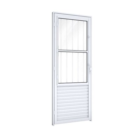 Porta Aluminio Giro Postigo Grade 215 X 85 X 6,5 Cm e Riobra
