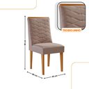 Ver imagem 3 de Mesa de Jantar Eloise 90cm Tampo Mdf Vidro Canto Copo com 4 Cadeiras Eloise Moderna Mobília