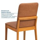 Ver imagem 5 de Kit 8 Cadeiras Sala de Jantar Pequi CabeCasa MadeiraOriginals Courino Marrom/Castanho