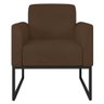 Poltrona Suede Marrom/preto - 1