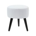 Ver imagem 1 de Puff Banco Nina em Tecido Suede - Branco - Cor: Branco