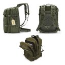 Ver imagem 5 de Mochila Militar 50l Verde para Viagem Camping Trekking Resistente À Água