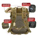 Ver imagem 4 de Mochila Militar 50l Verde para Viagem Camping Trekking Resistente À Água