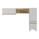 Ver mais imagens de Armário Cozinha Modulada Compacta com Vidros 302cm 3 Peças Veneza Multimóveis Mp2299