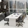 Mesa de Reunião para Escritório 2mx1m Tampo 30mm - Branco - 1