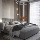 Ver imagem 2 de Kit 5 Cabeceiras de Cama Solteiro Estofada Modulada 1,00mx45cm