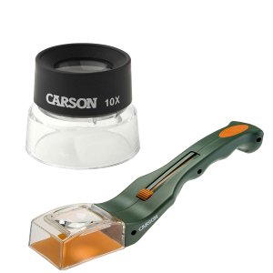 Amplie Seu Mundo com Kit de Lupa Bug View 5x e Lupa Lumi Loupe 10x Carson