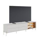 Ver imagem 2 de Rack para TV até 75 Polegadas com LED 2 Portas e Nichos Multimóveis Crcol-RCK041 Off White/