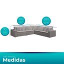 Ver imagem 3 de Sofá Modular Rivieira 280cm Linho - Meu Estofado:cinza Trovão