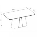 Ver imagem 2 de Mesa de Jantar Retangular 6 Lugares 180x100cm Ryze Freijó Off White Dj Móveis