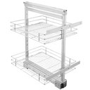 Ver imagem 1 de Coluna Deslizante Inox com Corrediça Telescópica Galvanizada Masutti Copat 4484 - 02 Cestos -350 X 5