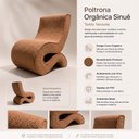 Ver imagem 3 de Poltrona Orgânica Escultural Sala de Estar Curva S Sinuê Bouclê Moscow Terracota - Desk Design