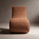 Ver imagem 7 de Poltrona Orgânica Escultural Sala de Estar Curva S Sinuê Bouclê Moscow Terracota - Desk Design
