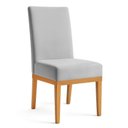 Ver imagem 2 de Kit 6 Cadeiras de Jantar Brisa Veludo Cinza Base de Madeira - Pallazio