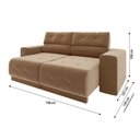 Ver imagem 3 de Sofá Retrátil e Reclinável 3 Lugares 3080 Tecido Veludo Choco Mamflex