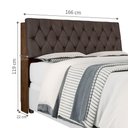 Ver imagem 3 de Cabeceira Box Isabella Queen Estofada MDF-MDP Captonê Marrom Framar