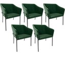 Ver imagem 1 de Kit 4 Cadeiras para Sala de Jantar Estar Living Olívia L02 Couríssimo Verde - Lyam Decor
