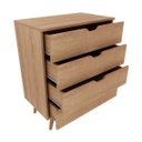 Ver imagem 3 de Cômoda 68x92,5cm 4 Gavetas Amêndoa Cm8026 Cor: Amêndoa