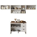 Ver imagem 6 de Cozinha Completa Modulada 4 Peças com Tampo Frentes em MDF Americano Branco/Ébano