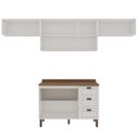 Ver imagem 5 de Cozinha Completa Modulada 4 Peças com Tampo Frentes em MDF Americano Branco/Ébano