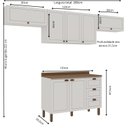 Ver imagem 3 de Cozinha Completa Modulada 4 Peças com Tampo Frentes em MDF Americano Branco/Ébano