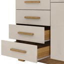 Ver mais imagens de Cômoda Sapateira para Quarto 2 Portas 5 Gavetas Biana V01 Nature Fendi - Lyam Decor