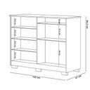 Ver imagem 4 de Cômoda Sapateira para Quarto 2 Portas 5 Gavetas Biana V01 Nature Fendi - Lyam Decor
