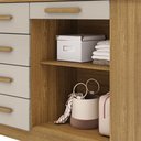Ver imagem 7 de Cômoda Sapateira para Quarto 2 Portas 5 Gavetas Biana V01 Nature Fendi - Lyam Decor