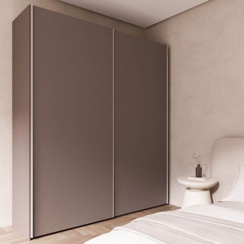 Guarda Roupa Planejado 100% MDF 2 Portas de Correr Orion CabeCasa MadeiraOriginals Marrom